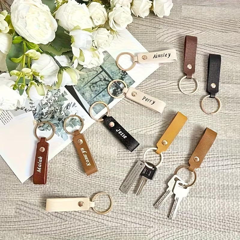 Portachiavi personalizzato in simil pelle